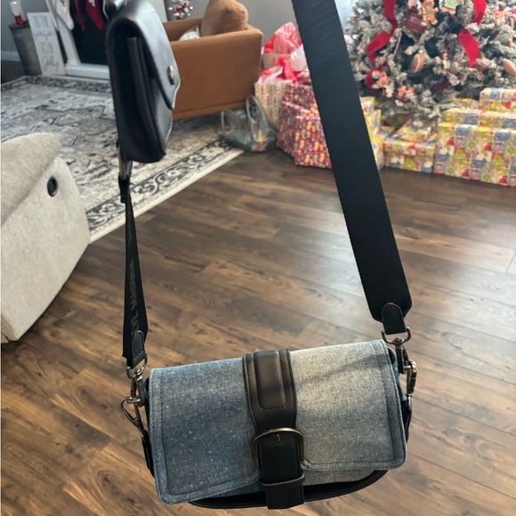 Steve Madden Denim and Black Crossbody Bag - Picture 5 of 7